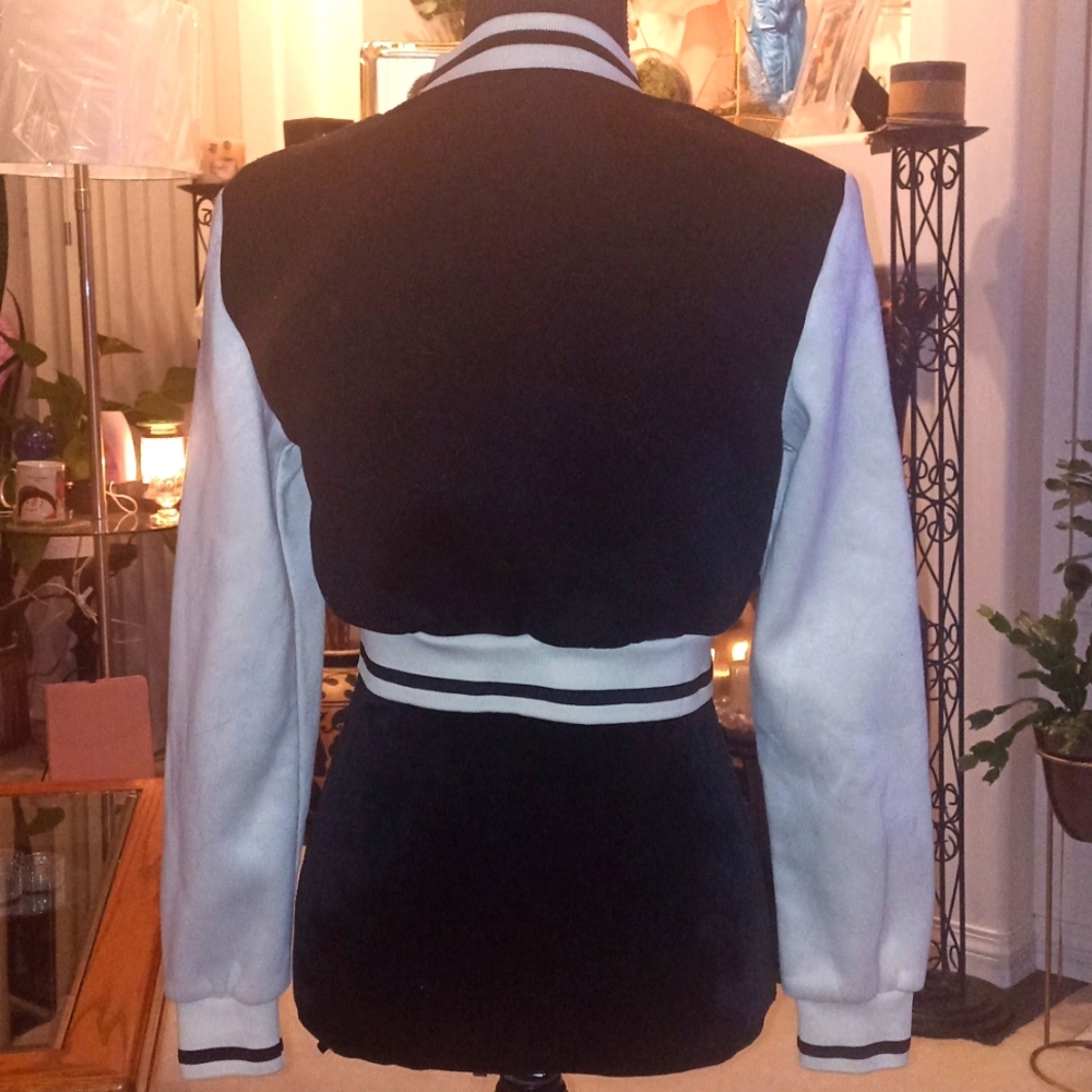 Shein/Cropped Varsity  Style Jacket/Y2K/Small - Picture 2 of 4